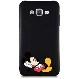 Printify Samsung Galaxy J7 Core Soft Premier Kapak Mickey Mouse-F Tasarımlı Silikon Cep Telefonu Kılıfı