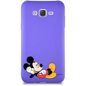 Printify Samsung Galaxy J7 Core Soft Premier Kapak Mickey Mouse-F Tasarımlı Silikon Cep Telefonu Kılıfı