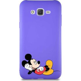 Printify Samsung Galaxy J7 Core Soft Premier Kapak Mickey Mouse-F Tasarımlı Silikon Cep Telefonu Kılıfı