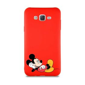 Printify Samsung Galaxy J7 Core Soft Premier Kapak Mickey Mouse-F Tasarımlı Silikon Cep Telefonu Kılıfı