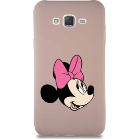 Printify Samsung Galaxy J7 Core Soft Premier Kapak Minnie Mouse-A Tasarımlı Silikon Cep Telefonu Kılıfı