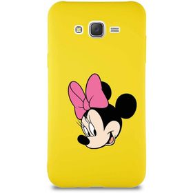Printify Samsung Galaxy J7 Core Soft Premier Kapak Minnie Mouse-B Tasarımlı Silikon Cep Telefonu Kılıfı