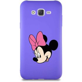 Printify Samsung Galaxy J7 Core Soft Premier Kapak Minnie Mouse-B Tasarımlı Silikon Cep Telefonu Kılıfı