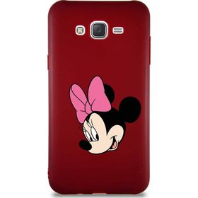 Printify Samsung Galaxy J7 Core Soft Premier Kapak Minnie Mouse-B Tasarımlı Silikon Cep Telefonu Kılıfı