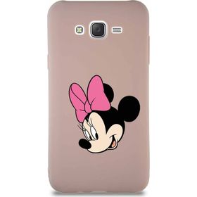 Printify Samsung Galaxy J7 Core Soft Premier Kapak Minnie Mouse-B Tasarımlı Silikon Cep Telefonu Kılıfı