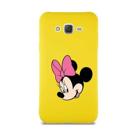 Printify Samsung Galaxy J7 Core Soft Premier Kapak Minnie Mouse-B Tasarımlı Silikon Cep Telefonu Kılıfı