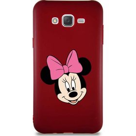 Printify Samsung Galaxy J7 Core Soft Premier Kapak Minnie Mouse-C Tasarımlı Silikon Cep Telefonu Kılıfı