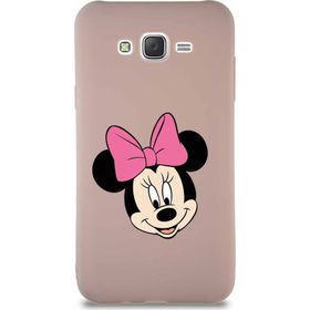Printify Samsung Galaxy J7 Core Soft Premier Kapak Minnie Mouse-C Tasarımlı Silikon Cep Telefonu Kılıfı