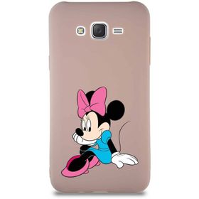 Printify Samsung Galaxy J7 Core Soft Premier Kapak Minnie Mouse-E Tasarımlı Silikon Cep Telefonu Kılıfı