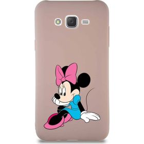 Printify Samsung Galaxy J7 Core Soft Premier Kapak Minnie Mouse-E Tasarımlı Silikon Cep Telefonu Kılıfı