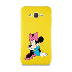 Printify Samsung Galaxy J7 Core Soft Premier Kapak Minnie Mouse-E Tasarımlı Silikon Cep Telefonu Kılıfı
