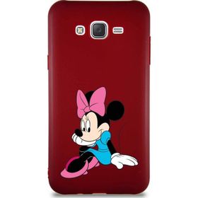 Printify Samsung Galaxy J7 Core Soft Premier Kapak Minnie Mouse-E Tasarımlı Silikon Cep Telefonu Kılıfı