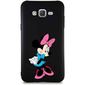 Printify Samsung Galaxy J7 Core Soft Premier Kapak Minnie Mouse-F Tasarımlı Silikon Cep Telefonu Kılıfı