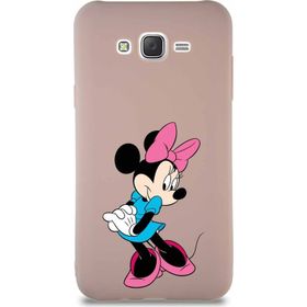 Printify Samsung Galaxy J7 Core Soft Premier Kapak Minnie Mouse-F Tasarımlı Silikon Cep Telefonu Kılıfı