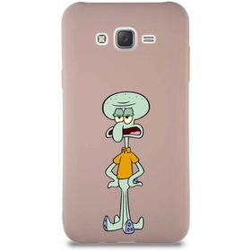Printify Samsung Galaxy J7 Core Soft Premier Kapak Squidward Dokunaç Tasarımlı Silikon Cep Telefonu Kılıf