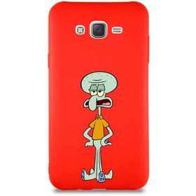 Printify Samsung Galaxy J7 Core Soft Premier Kapak Squidward Dokunaç Tasarımlı Silikon Cep Telefonu Kılıf