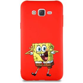 Printify Samsung Galaxy J7 Core Soft Premier Kapak Sünger Bob Tasarımlı Silikon Cep Telefonu Kılıf