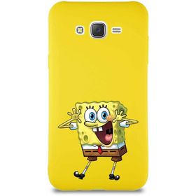 Printify Samsung Galaxy J7 Core Soft Premier Kapak Sünger Bob Tasarımlı Silikon Cep Telefonu Kılıf