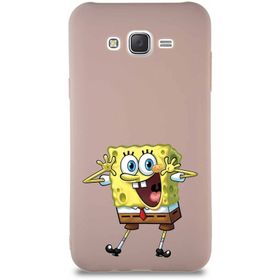 Printify Samsung Galaxy J7 Core Soft Premier Kapak Sünger Bob Tasarımlı Silikon Cep Telefonu Kılıf