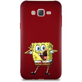 Printify Samsung Galaxy J7 Core Soft Premier Kapak Sünger Bob Tasarımlı Silikon Cep Telefonu Kılıf