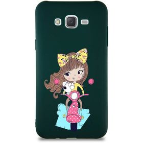Printify Samsung Galaxy J7 Core Soft Premier Kapak Vespagirl Tasarımlı Silikon Cep Telefonu Kılıf