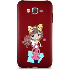 Printify Samsung Galaxy J7 Core Soft Premier Kapak Vespagirl Tasarımlı Silikon Cep Telefonu Kılıf