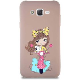 Printify Samsung Galaxy J7 Core Soft Premier Kapak Vespagirl Tasarımlı Silikon Cep Telefonu Kılıf