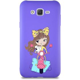 Printify Samsung Galaxy J7 Core Soft Premier Kapak Vespagirl Tasarımlı Silikon Cep Telefonu Kılıf