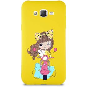 Printify Samsung Galaxy J7 Core Soft Premier Kapak Vespagirl Tasarımlı Silikon Cep Telefonu Kılıf