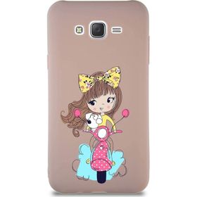 Printify Samsung Galaxy J7 Core Soft Premier Kapak Vespagirl Tasarımlı Silikon Cep Telefonu Kılıf