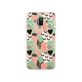 Printify Samsung Galaxy J7 Duo İle Uyumlu 1mm Kapak Memphis Desen Tasarımlı Şeffaf Silikon Cep Telefonu Kılıf