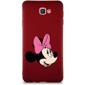 Printify Samsung Galaxy J7 Prime 2 Soft Premier Kapak Minnie Mouse-A Tasarımlı Silikon Cep Telefonu Kılıfı