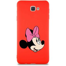 Printify Samsung Galaxy J7 Prime 2 Soft Premier Kapak Minnie Mouse-A Tasarımlı Silikon Cep Telefonu Kılıfı