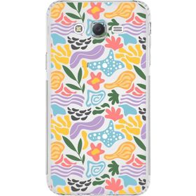 Printify Samsung Galaxy J7 Uyumlu Kamera Korumalı Kapak Memphis Desen Tasarımlı Şeffaf Cep Telefonu Kılıfı