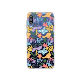 Printify Samsung Galaxy M23 İle Uyumlu 1mm Kapak Memphis Desen Tasarımlı Şeffaf Silikon Cep Telefonu Kılıfı