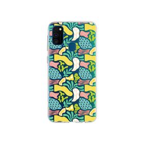 Printify Samsung Galaxy M30s İle Uyumlu 1mm Kapak Memphis Desen Tasarımlı Şeffaf Silikon Cep Telefonu Kılıfı