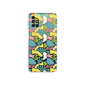 Printify Samsung Galaxy M31s Uyumlu Kamera Korumalı Kapak Memphis Desen Tasarımlı Şeffaf Cep Telefonu Kılıfı