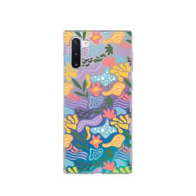 Printify Samsung Galaxy Note 10 İle Uyumlu 1mm Kapak Memphis Desen Tasarımlı Şeffaf Silikon Cep Telefonu Kılıfı