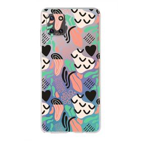 Printify Samsung Galaxy Note 10 Lite Uyumlu Kamera Korumalı Kapak Memphis Desen Tasarımlı Şeffaf Cep Telefonu Kılıfı