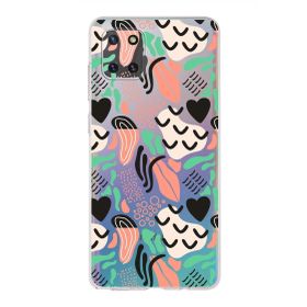 Printify Samsung Galaxy Note 10 Lite Uyumlu Kamera Korumalı Kapak Memphis Desen Tasarımlı Şeffaf Cep Telefonu Kılıfı
