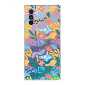 Printify Samsung Galaxy Note 10 Uyumlu Kamera Korumalı Kapak Memphis Desen Tasarımlı Şeffaf Cep Telefonu Kılıfı