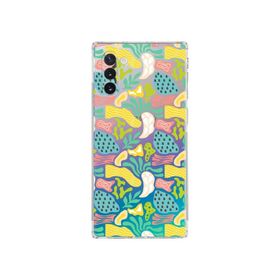 Printify Samsung Galaxy Note 10 Uyumlu Kamera Korumalı Kapak Memphis Desen Tasarımlı Şeffaf Cep Telefonu Kılıfı