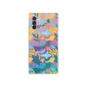 Printify Samsung Galaxy Note 10 Uyumlu Kamera Korumalı Kapak Memphis Desen Tasarımlı Şeffaf Cep Telefonu Kılıfı
