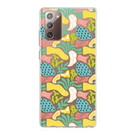 Printify Samsung Galaxy Note 20 İle Uyumlu 1mm Kapak Memphis Desen Tasarımlı Şeffaf Silikon Cep Telefonu Kılıfı