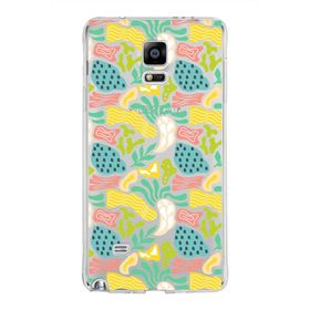 Printify Samsung Galaxy Note 20 Ultra İle Uyumlu 1mm Kapak Memphis Desen Tasarımlı Şeffaf Silikon Cep Telefonu Kılıfı