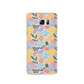 Printify Samsung Galaxy Note 4 İle Uyumlu 1mm Kapak Memphis Desen Tasarımlı Şeffaf Silikon Cep Telefonu Kılıfı