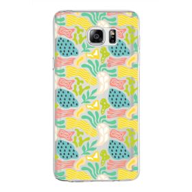 Printify Samsung Galaxy Note 5 İle Uyumlu 1mm Kapak Memphis Desen Tasarımlı Şeffaf Silikon Cep Telefonu Kılıfı