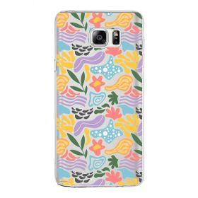 Printify Samsung Galaxy Note 5 İle Uyumlu 1mm Kapak Memphis Desen Tasarımlı Şeffaf Silikon Cep Telefonu Kılıfı