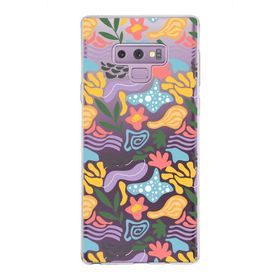 Printify Samsung Galaxy Note 8 İle Uyumlu 1mm Kapak Memphis Desen Tasarımlı Şeffaf Silikon Cep Telefonu Kılıfı