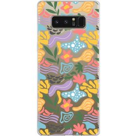 Printify Samsung Galaxy Note 8 İle Uyumlu 1mm Kapak Memphis Desen Tasarımlı Şeffaf Silikon Cep Telefonu Kılıfı